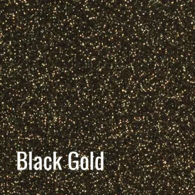 12" Black Gold Siser Glitter Heat Transfer Vinyl (HTV)