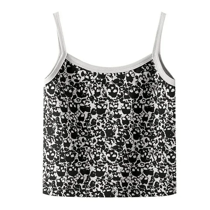 2024 Vintage Harajuku Grunge Skeleton Print Crop Top