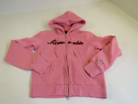 Abercrombie & Fitch Hoodie Sweatshirt Pink Full Zip Large Cotton Female -- Used