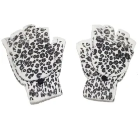 Animal Print Pop Top Glove - White