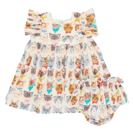 Baby Girls Elsie Dress Set - Cool Cats