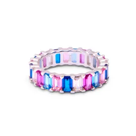 Baguette Eternity Ring - Cotton Candy