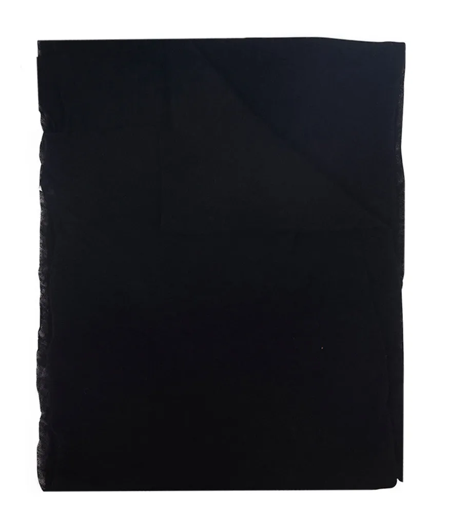 Black Small Cashmere Plain Scarf