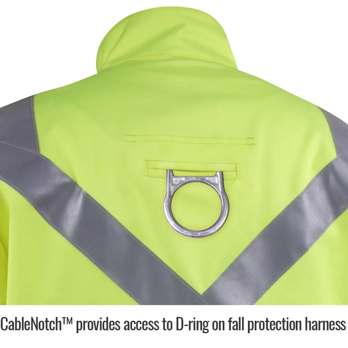 Black Stallion Safety Welding Jacket w/ FR Reflective Tape, Safety Lime - JF1012-LM