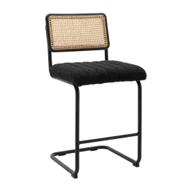 Blake Rattan Boucle Bar Stool