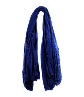 Blue Small Cashmere Plain Scarf