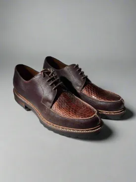 Bright Shoemakers, Y-Tip, Brown / Python (sample)