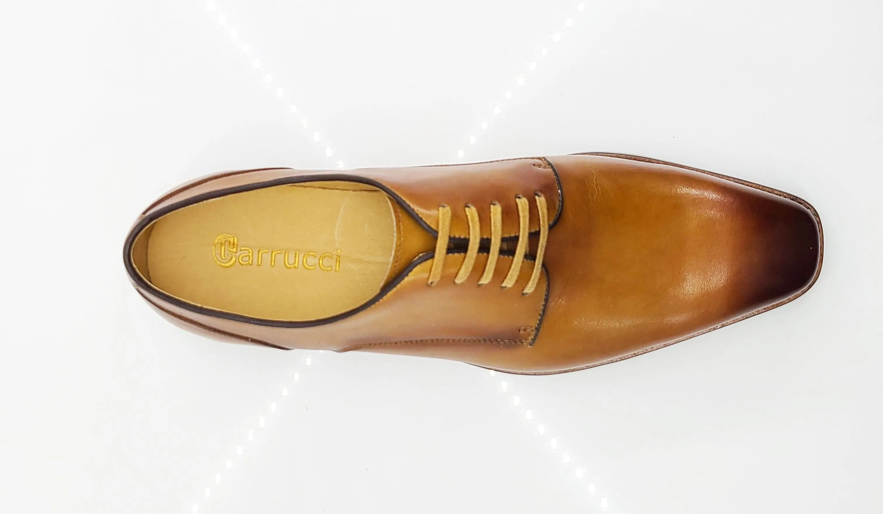 Burnished Calfskin Lace-Up Shoe Cognac