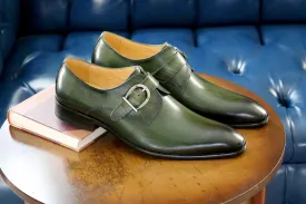 Calfskin Monkstrap Olive