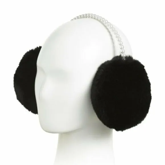 Christian Siriano Pearl Band Faux Fur Earmuffs w. Gift Box