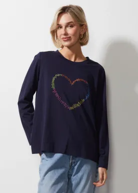 Electric Love T-Shirt -Navy