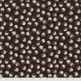 Fabric Acorn, Brown from TREES Collection for Free Spirit, PWMN018.BROWN