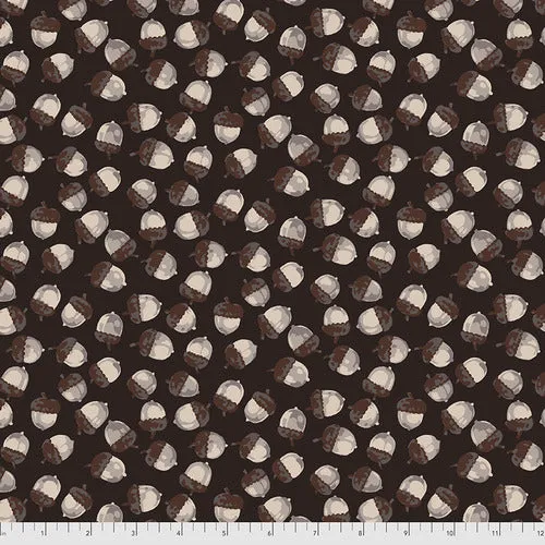 Fabric Acorn, Brown from TREES Collection for Free Spirit, PWMN018.BROWN