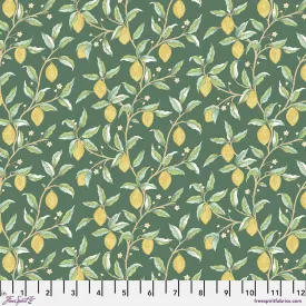 Fabric LEMON TREE DARK GREEN, from Leicester Collection, Original Morris & Co for Free Spirit, PWWM047.DKGREEN