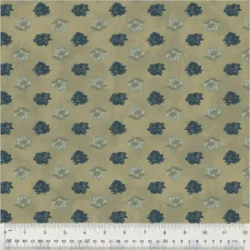 Fabric ROSE HEAD TAUPE from GARDEN TALE Collection by Jeanne Horton 53821-6