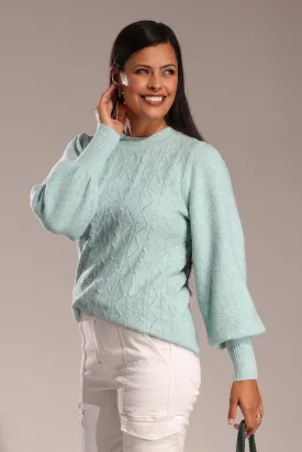 Faux Mohair Blend Jersey | Mint Marle | 6852ZZ