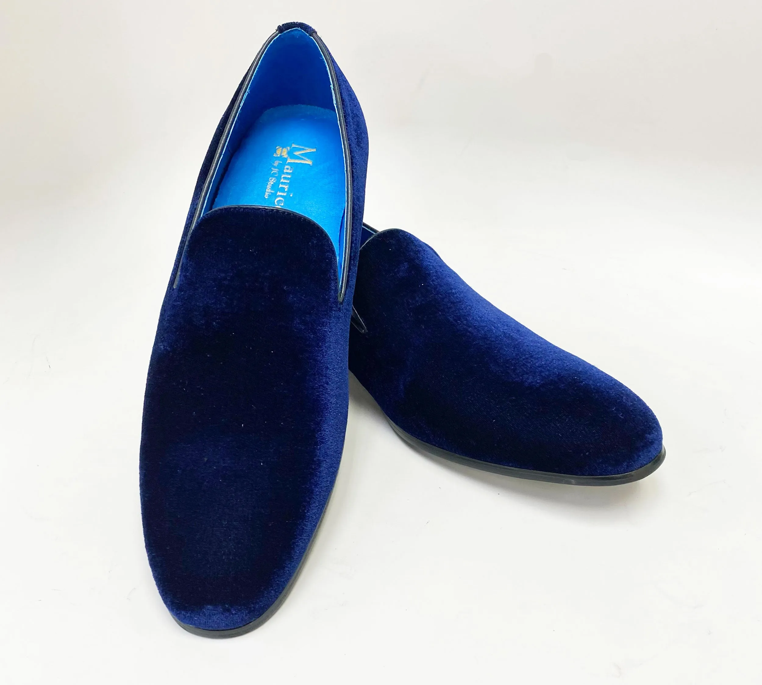 Maurice Velvet Venetian Loafer Navy