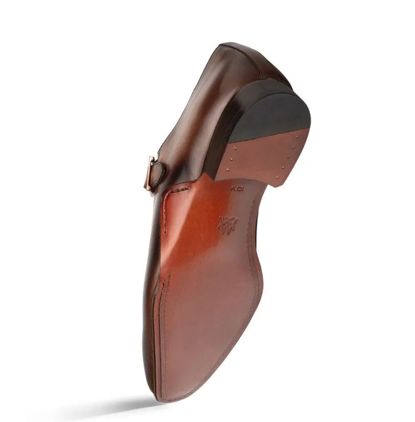 Mezlan "Scarpe" Monkstrap Taupe