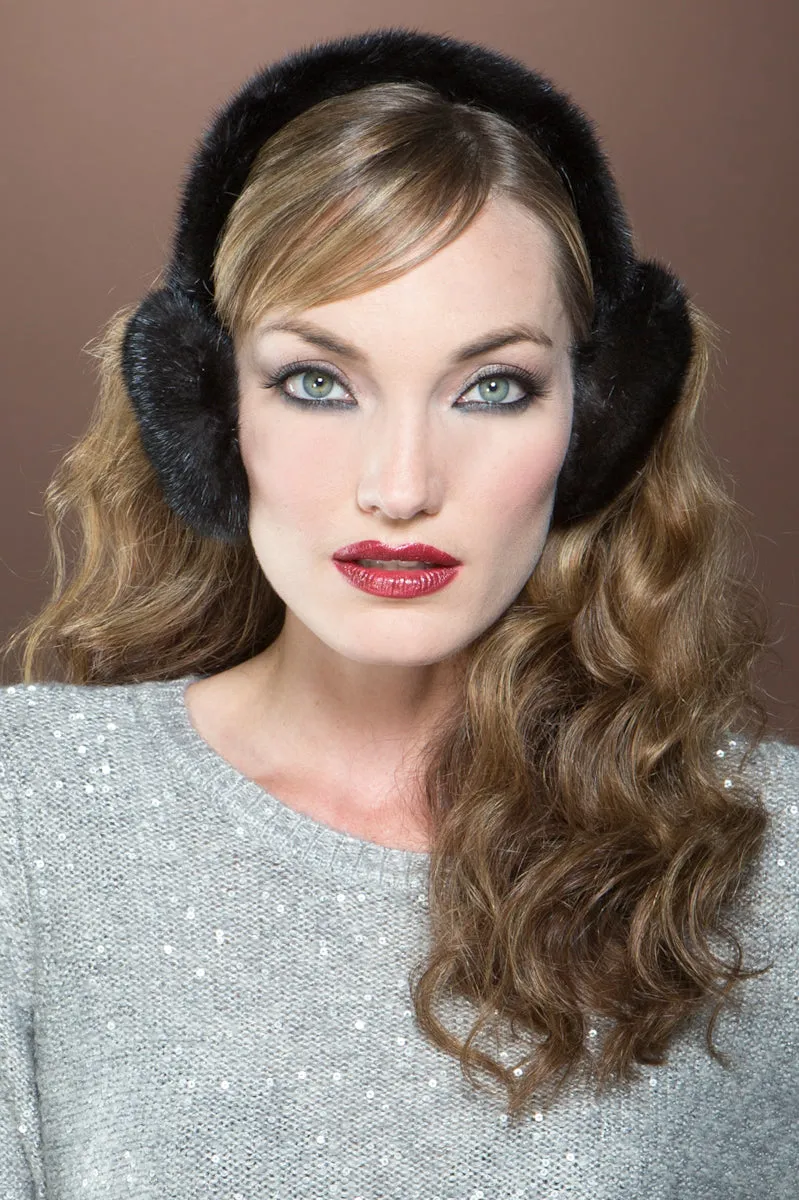 Mink Fur Earmuffs & Mink Headband