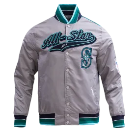 MLB ALL STAR 2023 RIB MEN'S SATIN JACKET (SILVER)