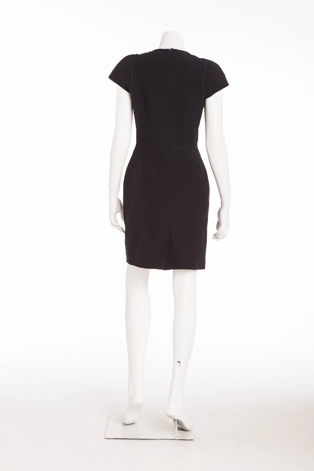 Original Alexander McQueen - Short Sleeve Navy Mini Dress - IT 42