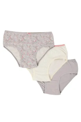 Pack of 3 Colored Brief Panties