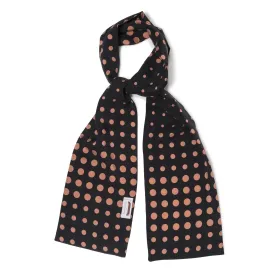 Printed Silk Polka Dot Muffler