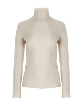 'S Max Mara Gelly Rib Knit Turtleneck Top