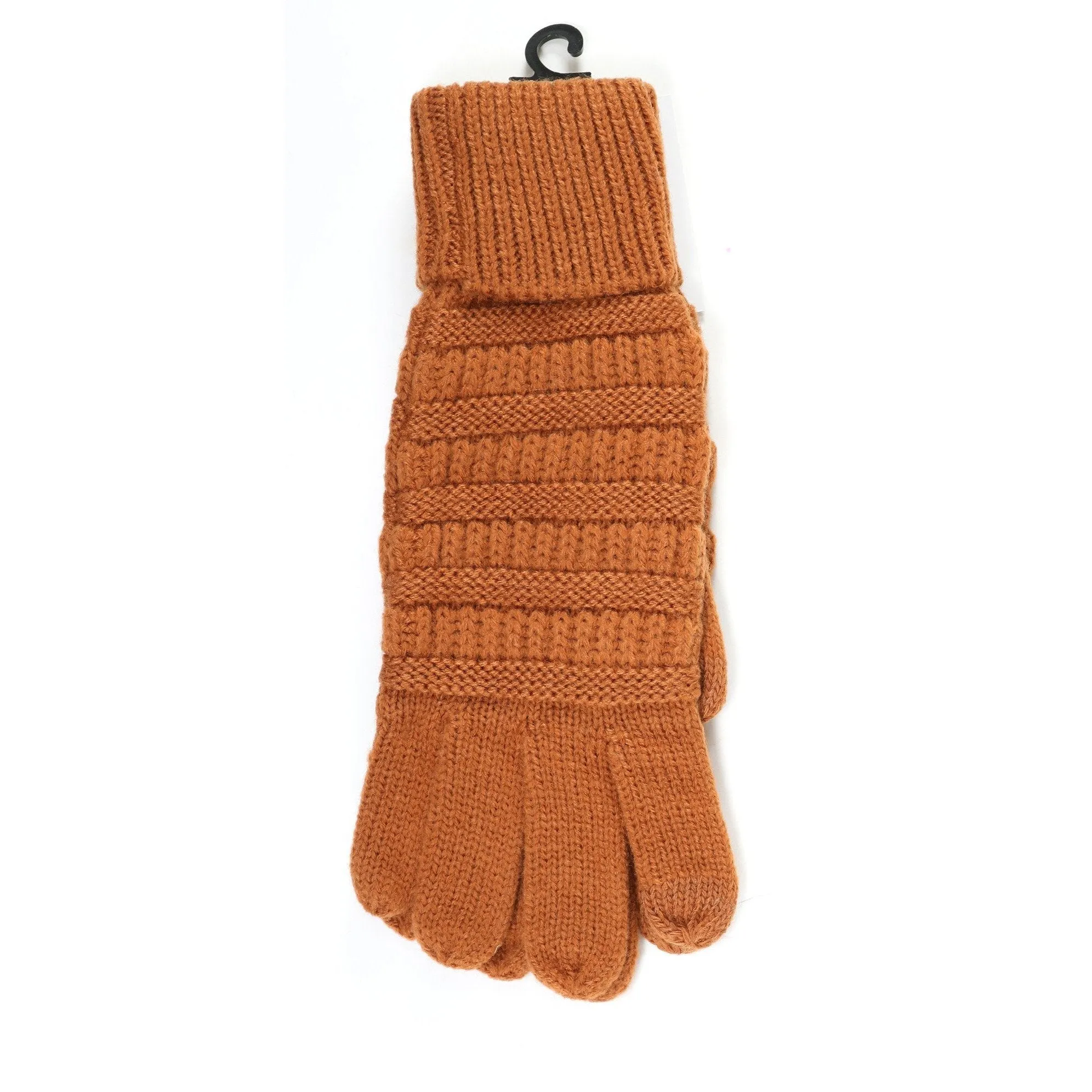 SOLID CABLE KNIT CC GLOVES