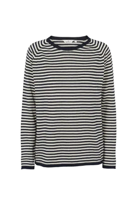 Soya Mini Stripe - Navy/Whisper White