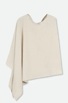 VARA WRAP IN HEATHER PIMA COTTON STRETCH PEARL GREY